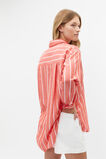 Voile Oversized Stripe Shirt  Strawberry Red Stripe  hi-res