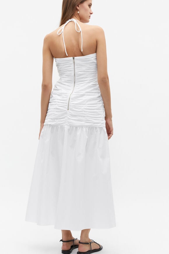 Rosette Dropped Waist Midi Dress  Whisper White  hi-res