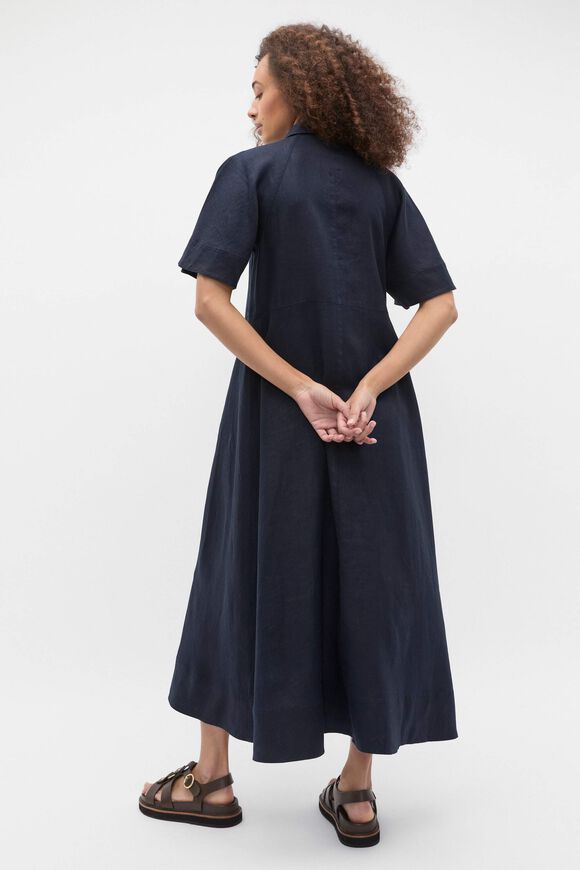 Linen Shirt Dress  Twilight Blue  hi-res