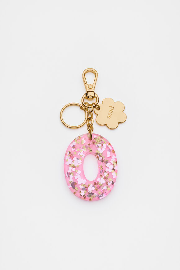 Glitter Initial Bag Charm  O  hi-res