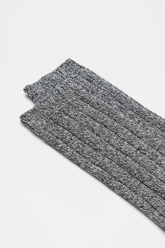 Marled Boot Sock  Black Twist  hi-res