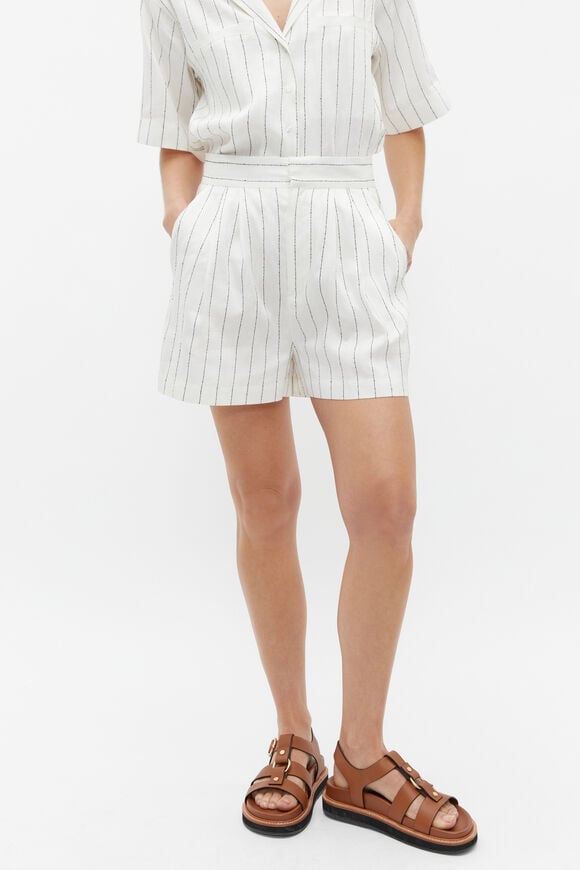 Linear Stripe Short  Cloud Cream Stripe  hi-res