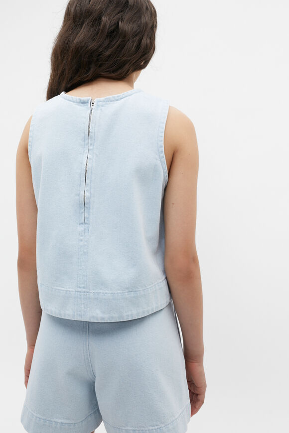 Denim Shell Top  Glacier Denim  hi-res
