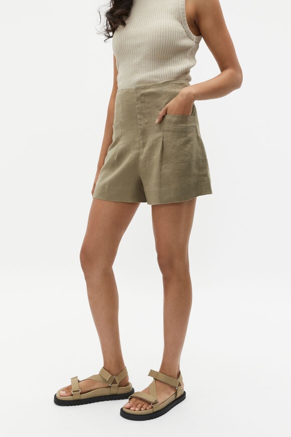 Linen Tailored Short  Rosemary  hi-res