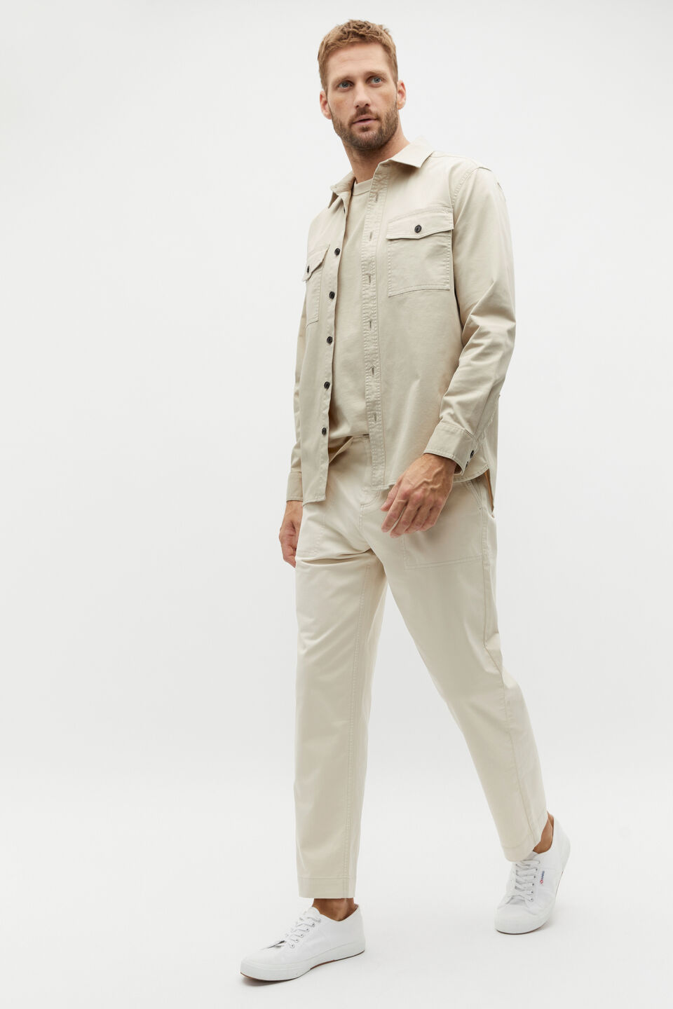 Utility Overshirt  Cool Stone