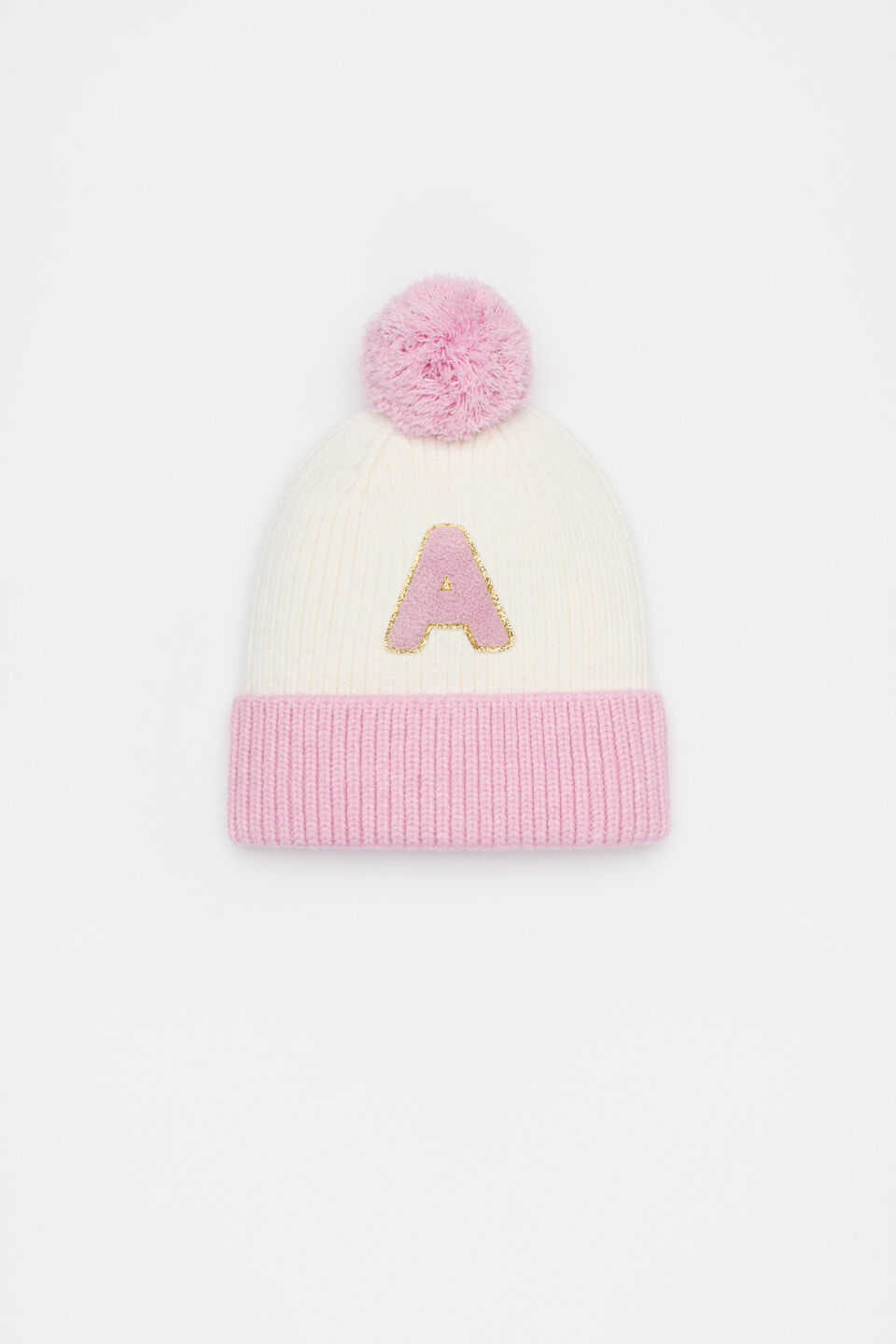 Colourblock Initial Beanie  A