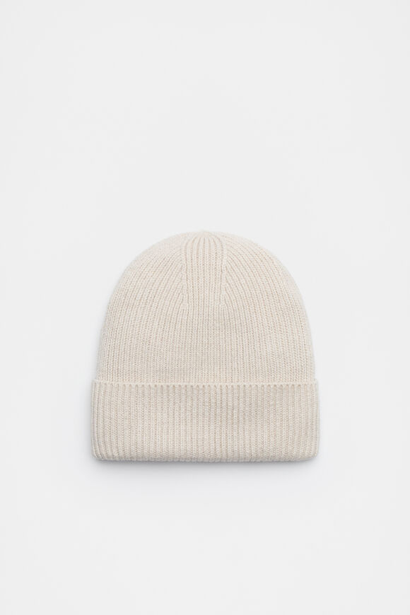 Rib Knit Beanie  Oat Marle  hi-res