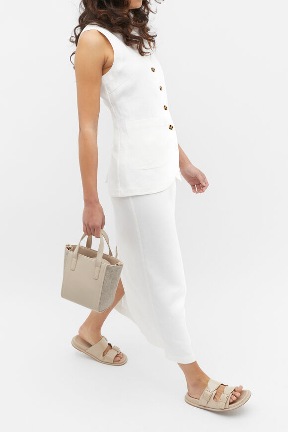 Mini Fabric Splice Carry All Bag  Vanilla  hi-res