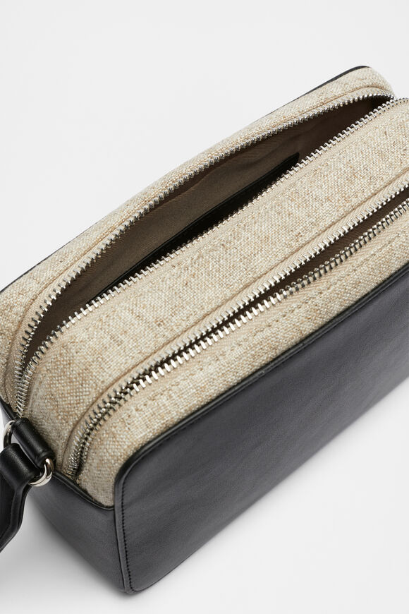 Fabric Splice Camera Bag  Black  hi-res