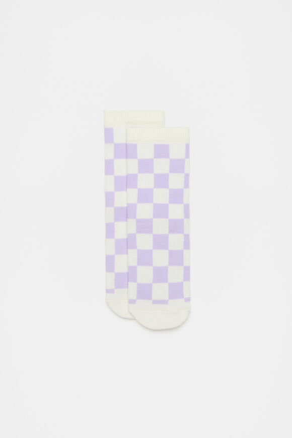 Check Sock  Lavender  hi-res