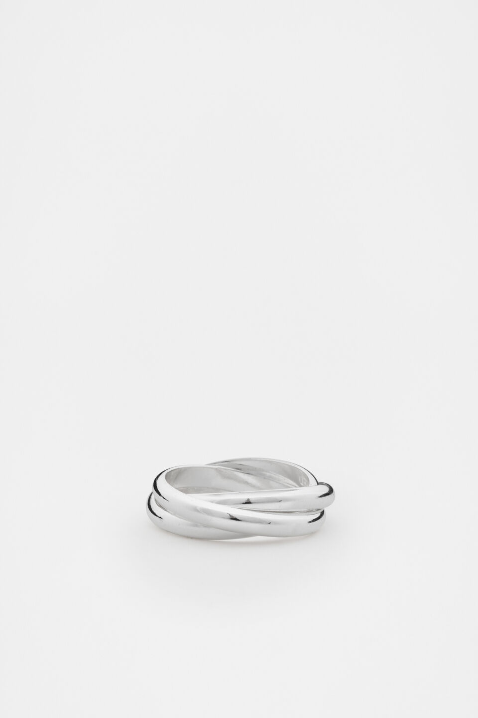 Looped Links Ring  Silver