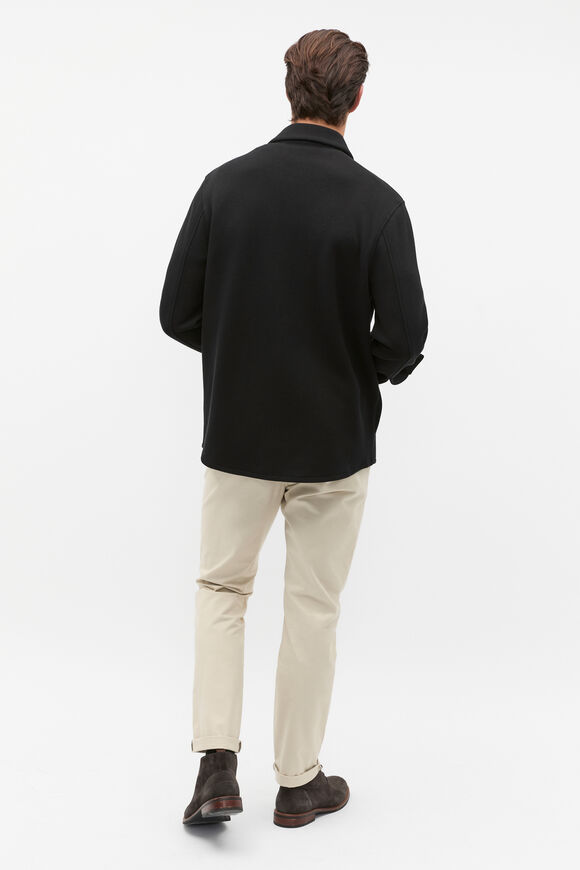 Pique Knit Overshirt  True Black  hi-res