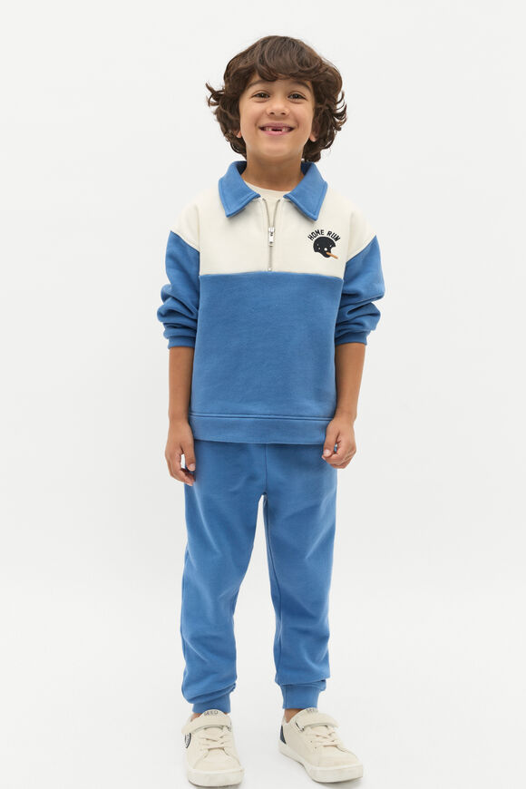 Zip Rugby Sweat  Moody Blue  hi-res