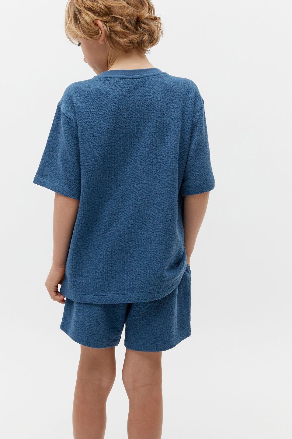 Textured Tee  Airforce Blue