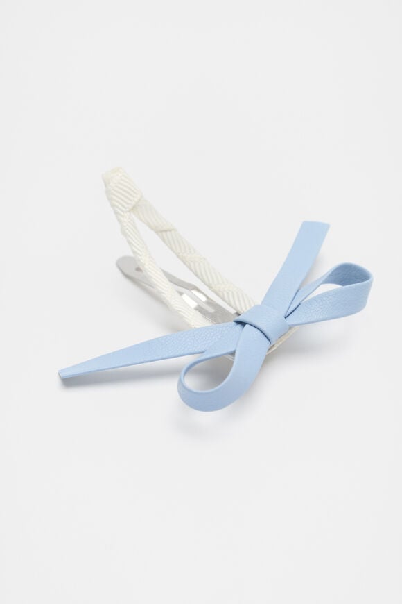 PU Bow Snap  Soft Blue  hi-res