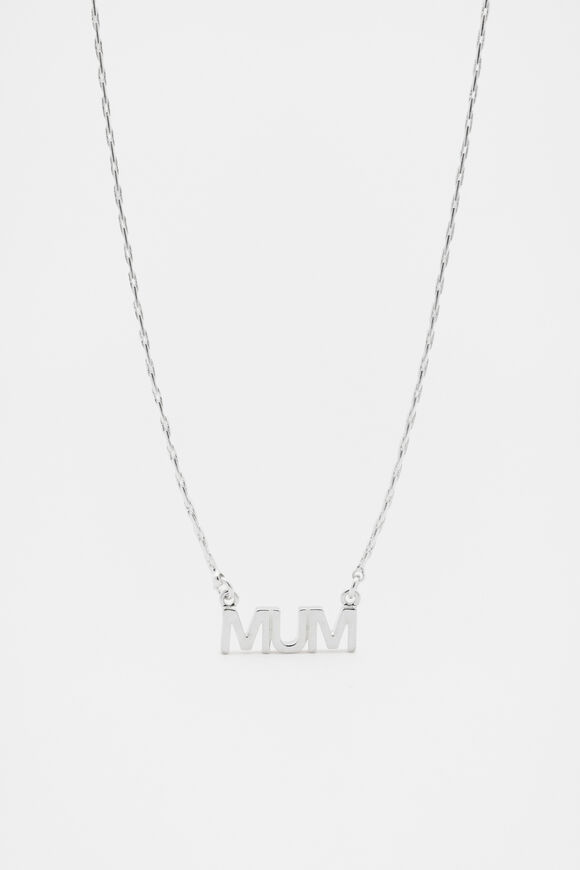 Mum Necklace  Silver  hi-res
