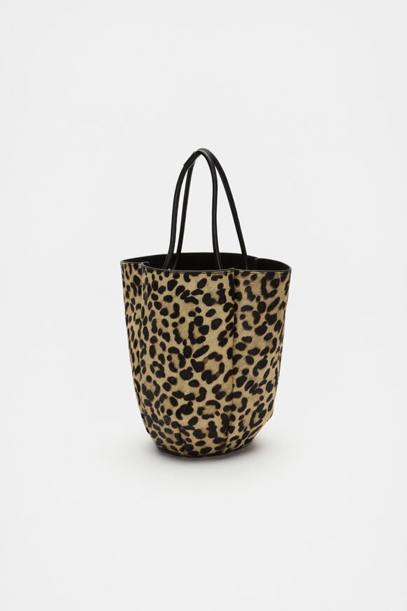 Leather Mini Bucket Bag  Ocelot  hi-res