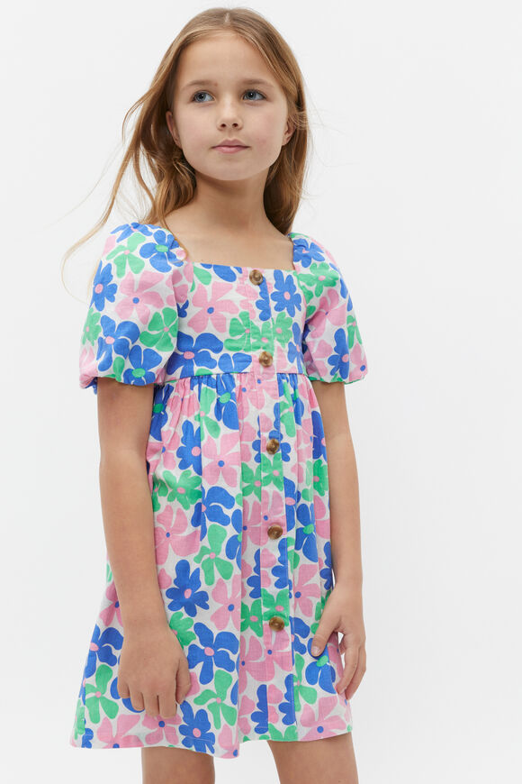 Retro Floral Dress  Pine Lime  hi-res