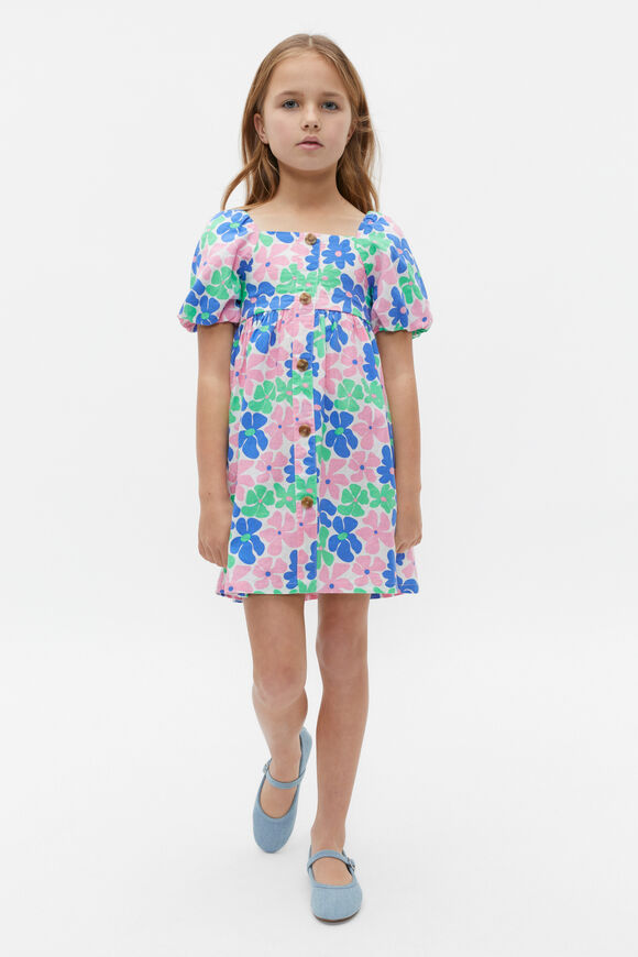 Retro Floral Dress  Pine Lime  hi-res