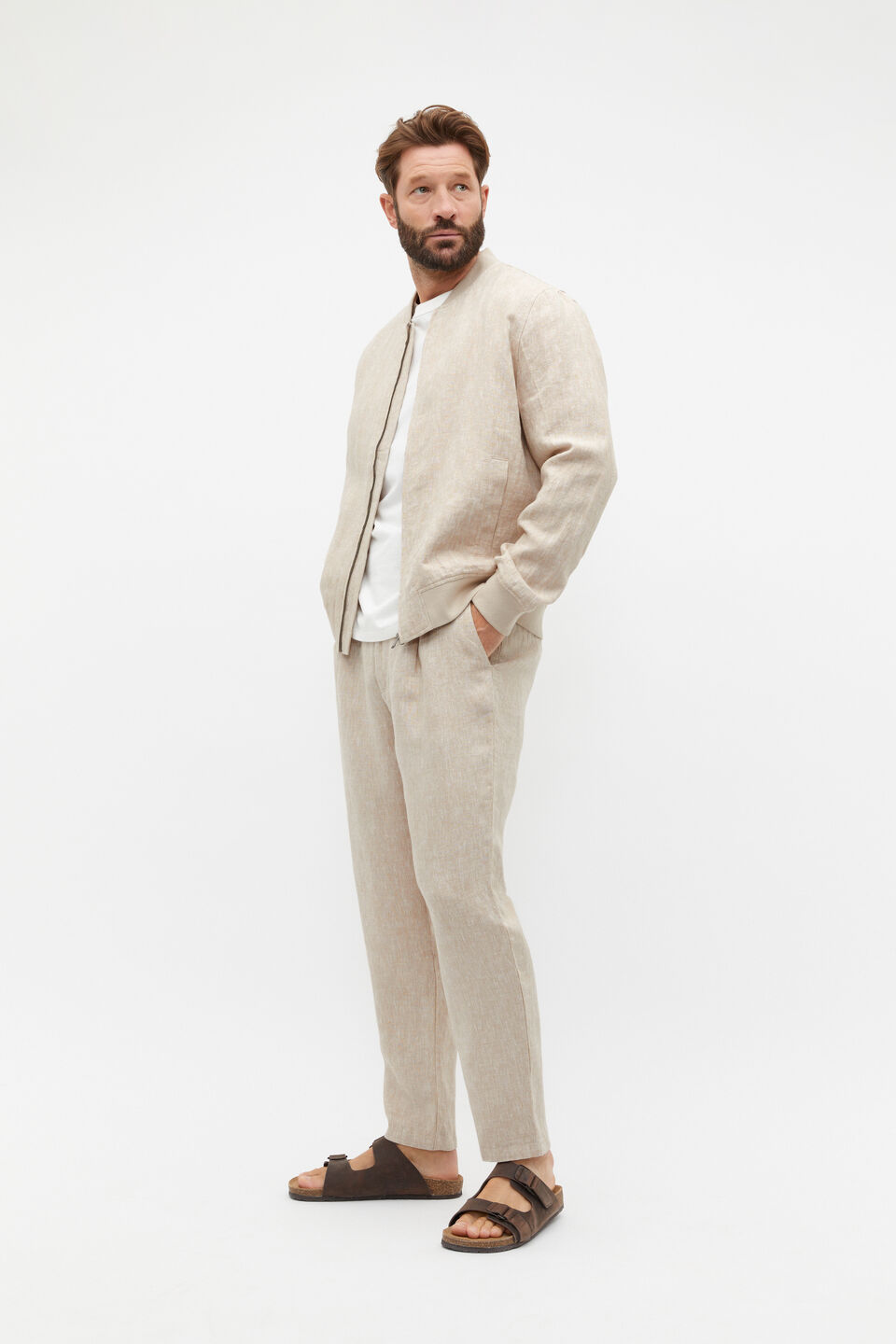 Linen Bomber  Sandshell Crossdye