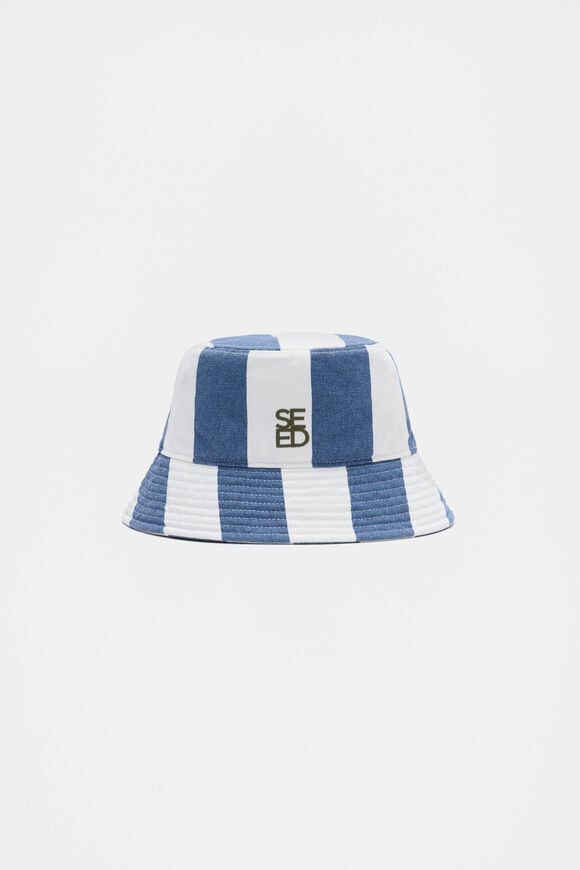 Wide Stripe Bucket Hat  Multi  hi-res