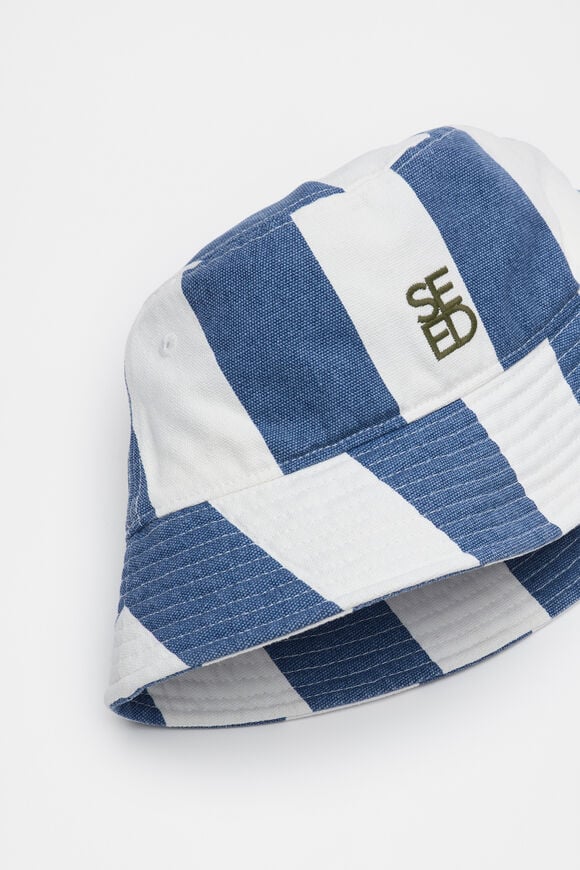 Wide Stripe Bucket Hat  Multi  hi-res