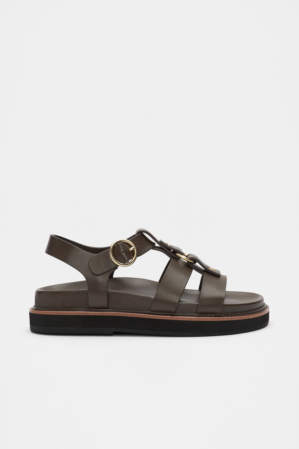 Callie Caged Sandal  Chocolate