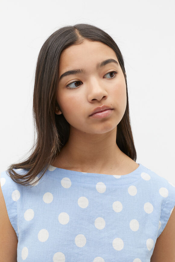 Spot Shell Top  Sky Blue  hi-res