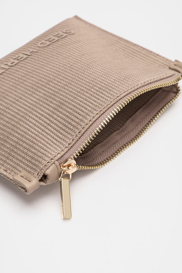 Knit Zip Purse  Cookie  hi-res