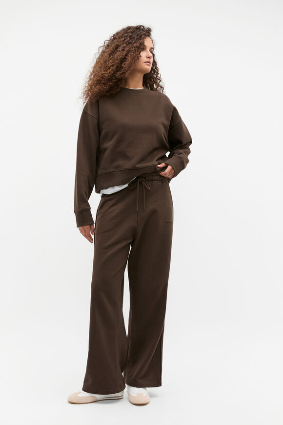 Boxy Crew Sweat  Dark Espresso  hi-res