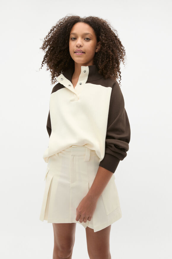 Snap Knit Sweater  Dark Espresso  hi-res