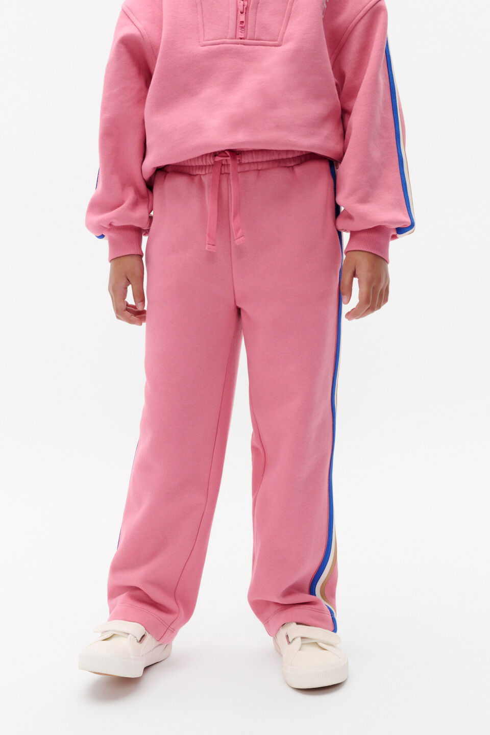 Side Stripe Track Pant  Raspberry