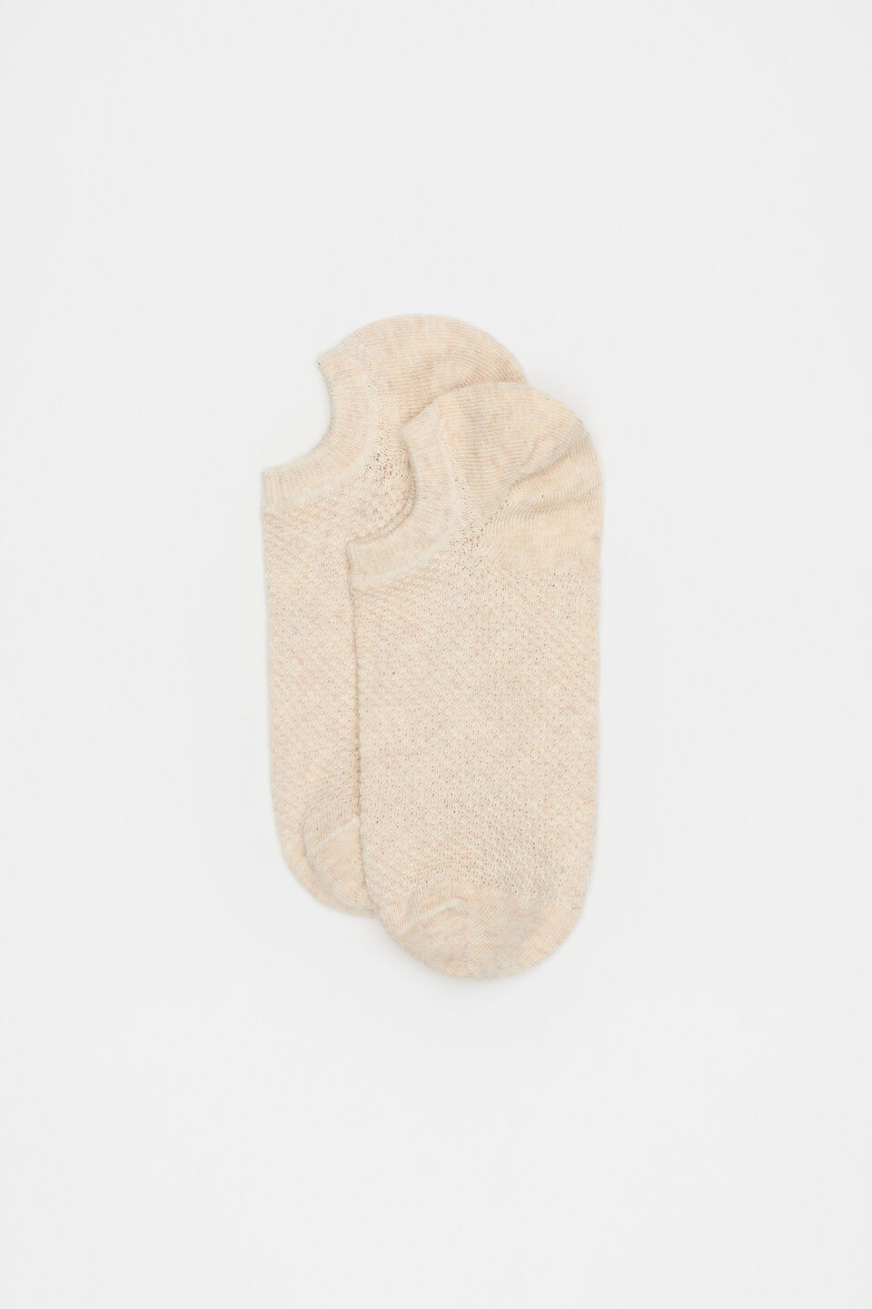 Mini Waffle Sneaker Sock  Beige Marle