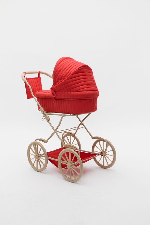 Bow Doll Vintage Pram  Red  hi-res