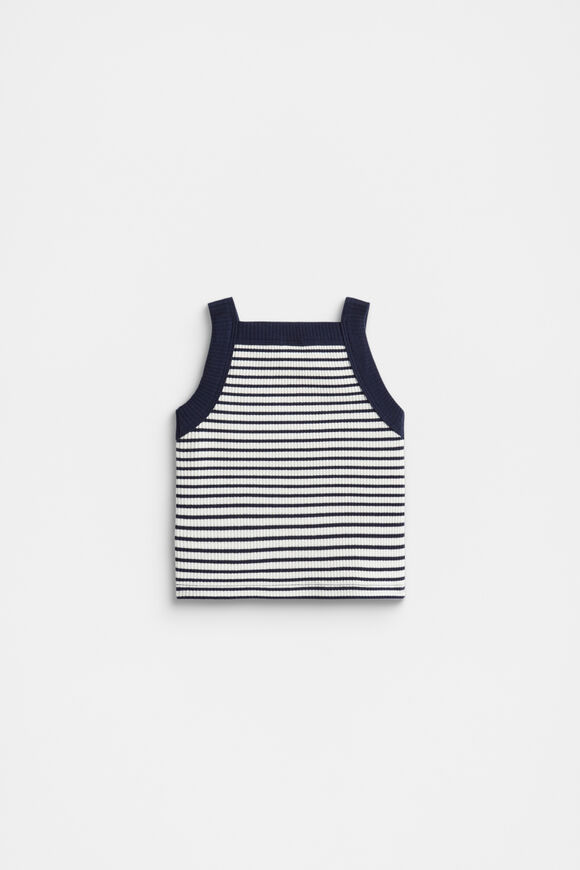 Stripe Logo Tank  New Navy  hi-res