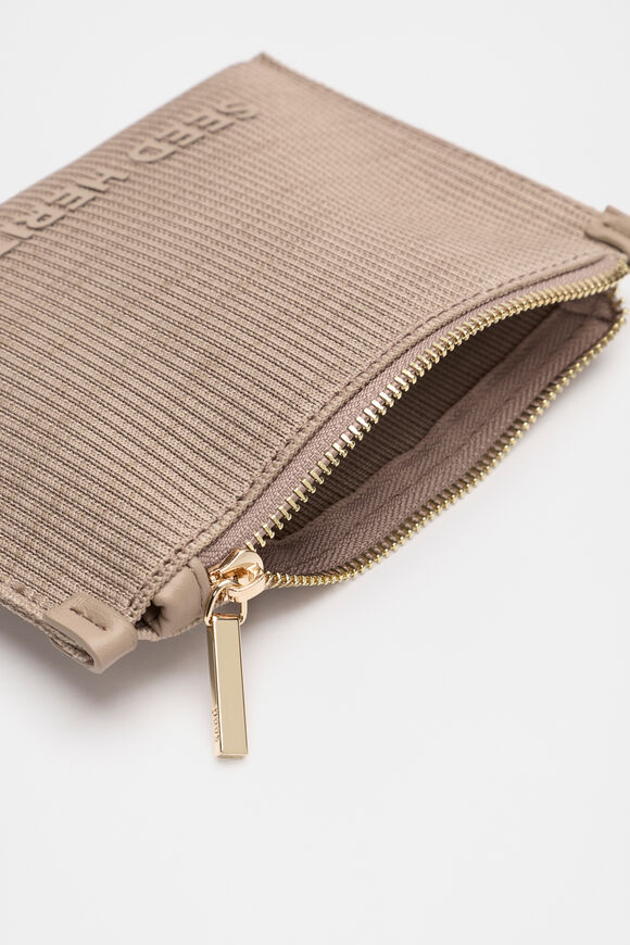 Knit Zip Purse  Cookie  hi-res