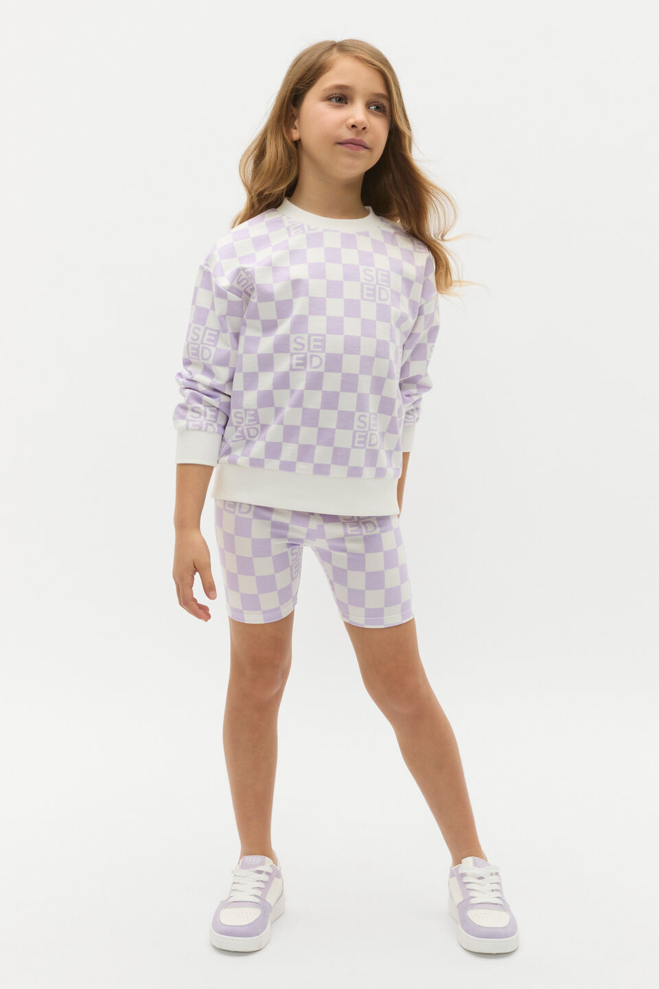 Check Logo Bike Short  Lavender