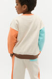 Colourblock Logo Sweat  Sand Marle  hi-res