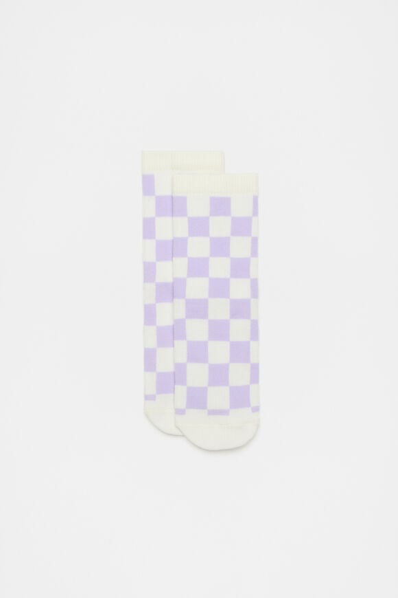 Check Sock  Lavender  hi-res