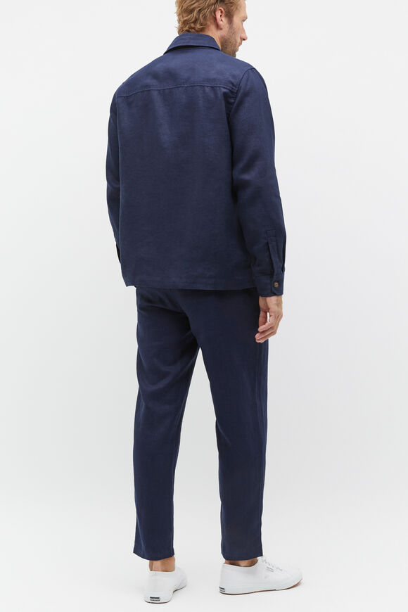 Linen Overshirt  Midnight Blue  hi-res