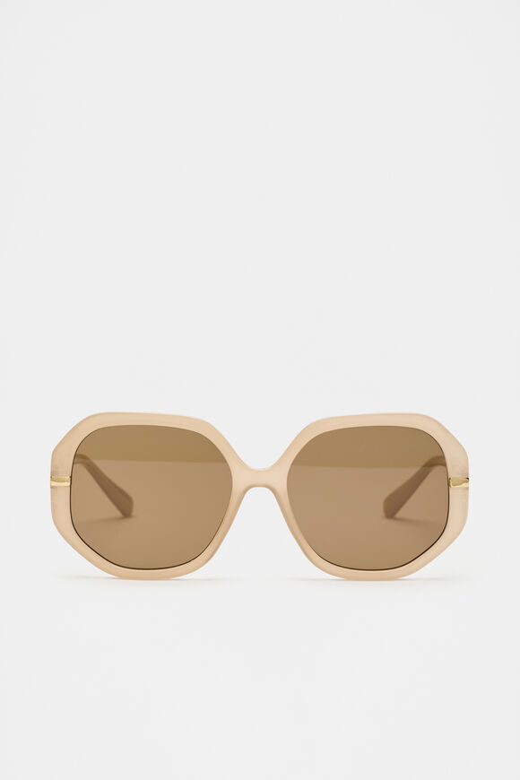 Clara Oversized Glam Sunglasses  Ecru  hi-res