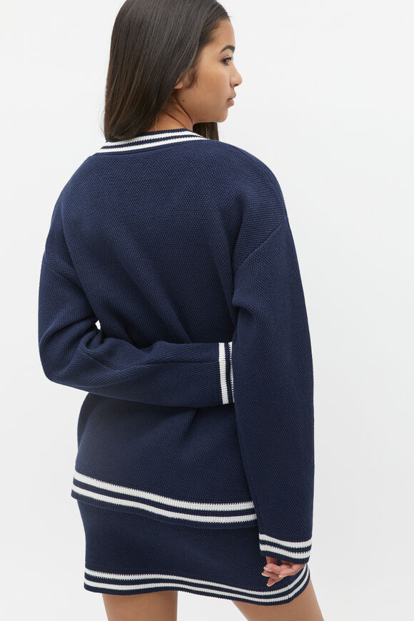 Textured Knit Cardigan  New Navy  hi-res