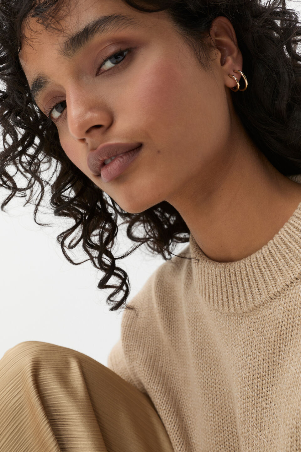 Thin Hoops Ear Pack  Gold