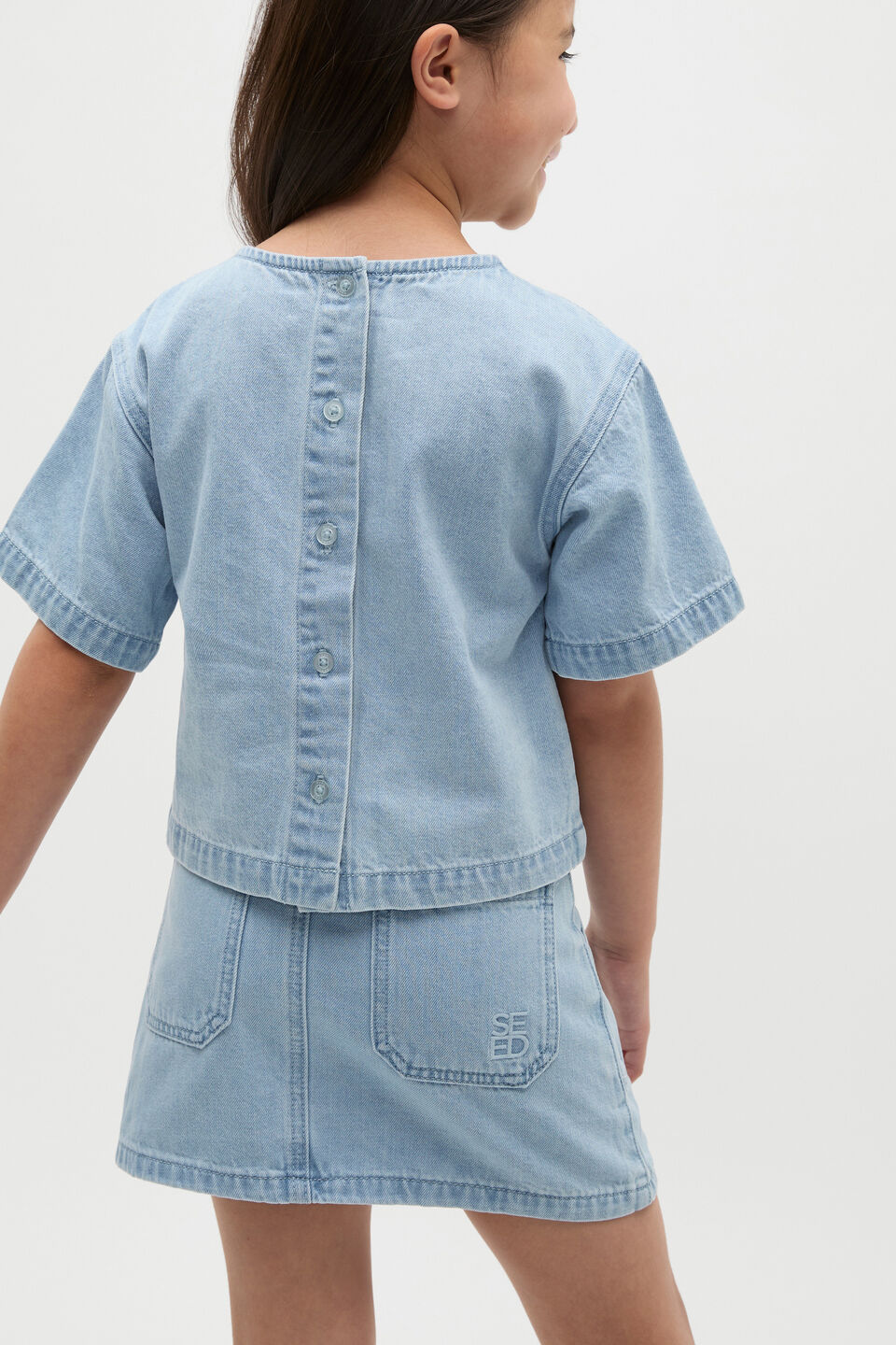Denim Top  Light Wash