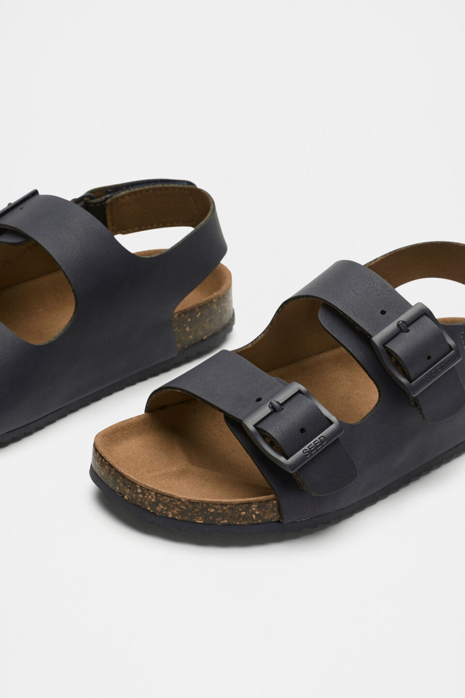 Double Buckle Slide  Navy