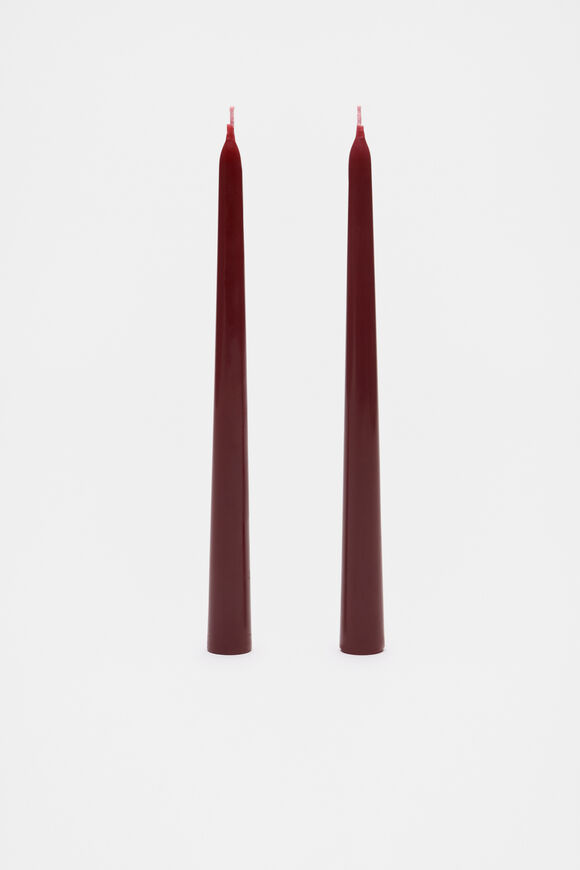 Taper Candle Set of 2  Claret  hi-res