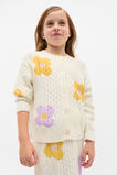 Flower Cable Cardigan  Classic Cream  hi-res