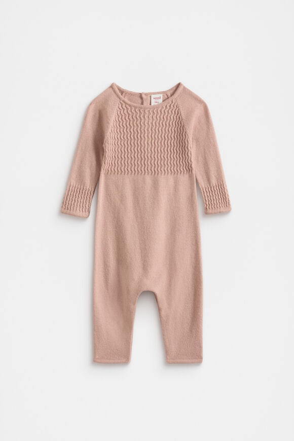 Cable Knit Jumpsuit  Blush Pink  hi-res