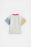 Stripe Core Logo Tee  Light Grey Marle  hi-res