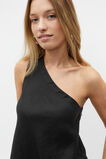 Linen One Shoulder Top  Black  hi-res